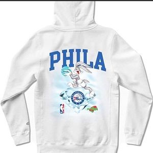 NBA Diamond and Space Jam Philadephia 76ers Collaboration Hoodie Size medium